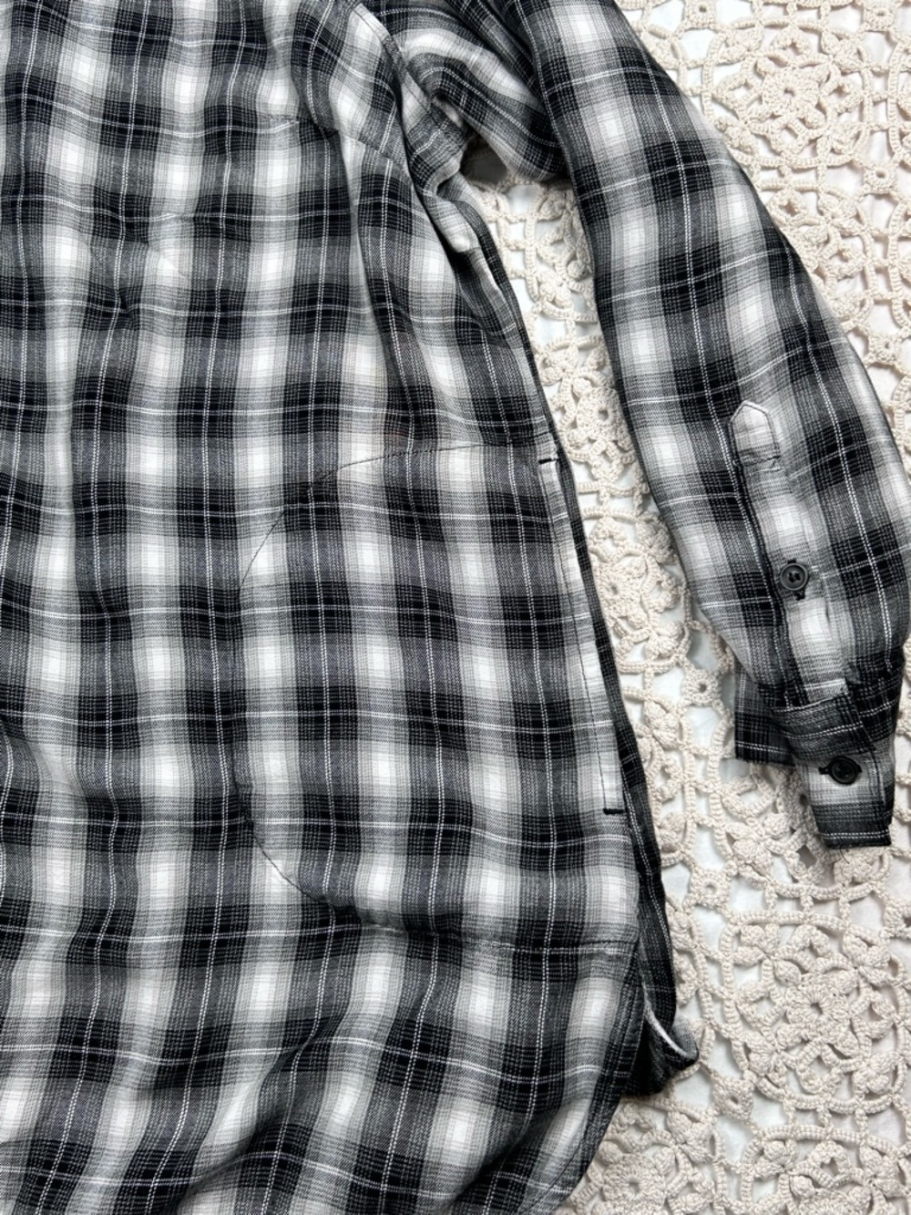 Lane Bryant Women Plaid Button Down 26/28 (size 4x) Custom Graphic Coffee Shirt - Picture 10 of 12